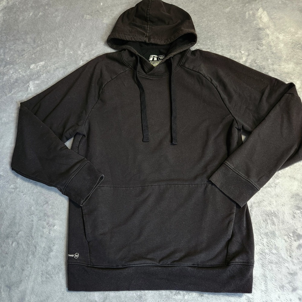 Russell Athletic Mens Small Black Training Fit Pullover Hoodie IntelliFresh S